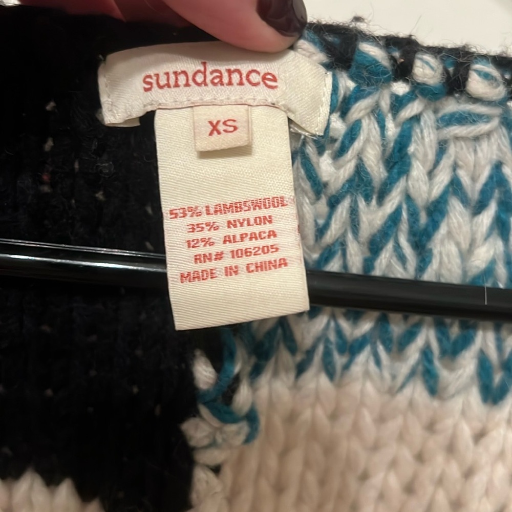 Sundance Women's Black and White Sweater